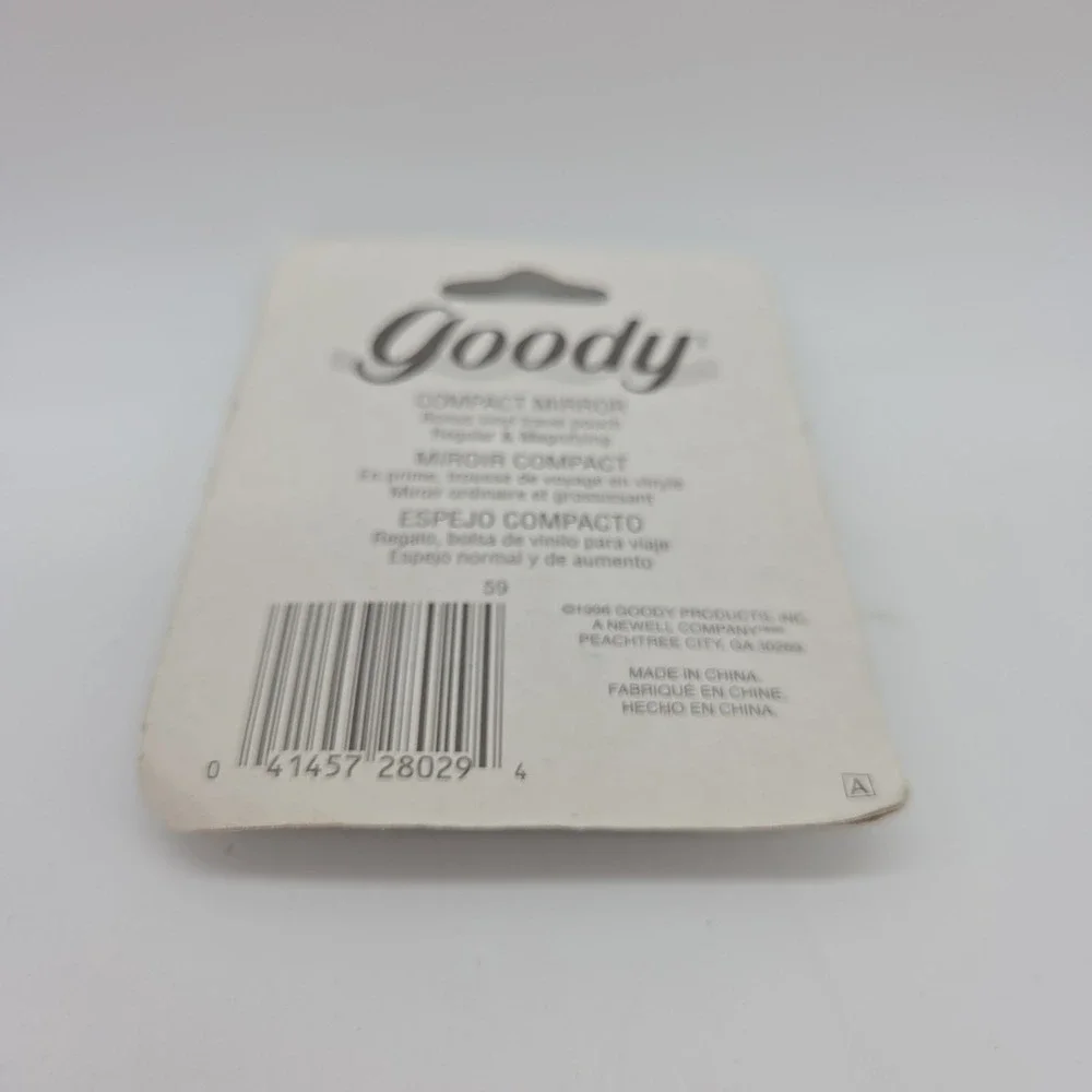 Vintage Goody Compact Mirror Faux Tortoise Vinyl Travel Pouch 1996 #28029 *READ*